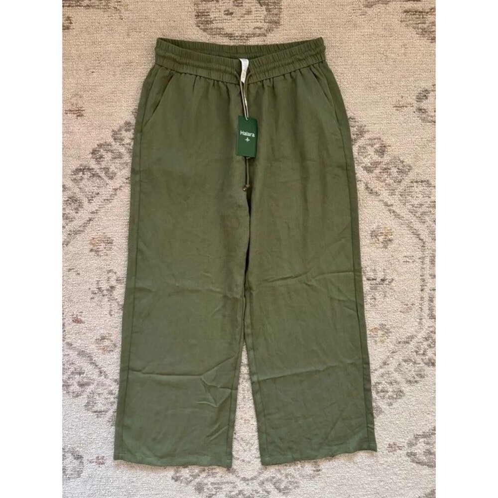 Halara wide leg women’s linen pants w/ pockets - size L